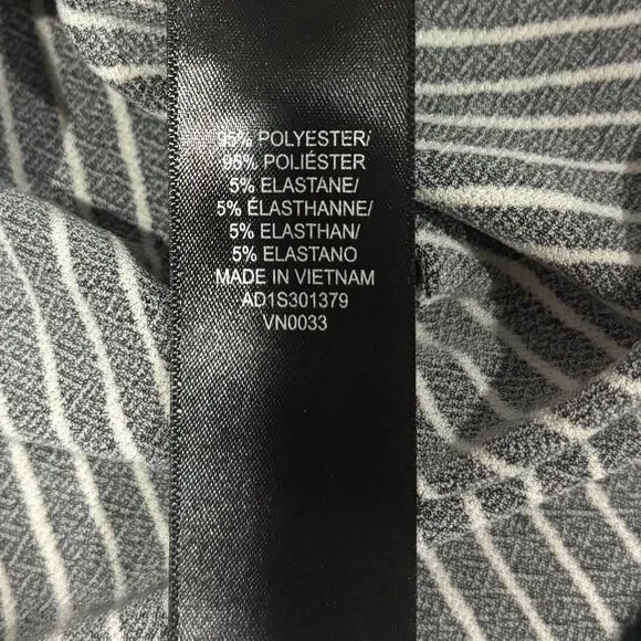 Adrianna‎ Papell Black White Stripes Blouse Top Women's Size XL - Picture 9 of 10